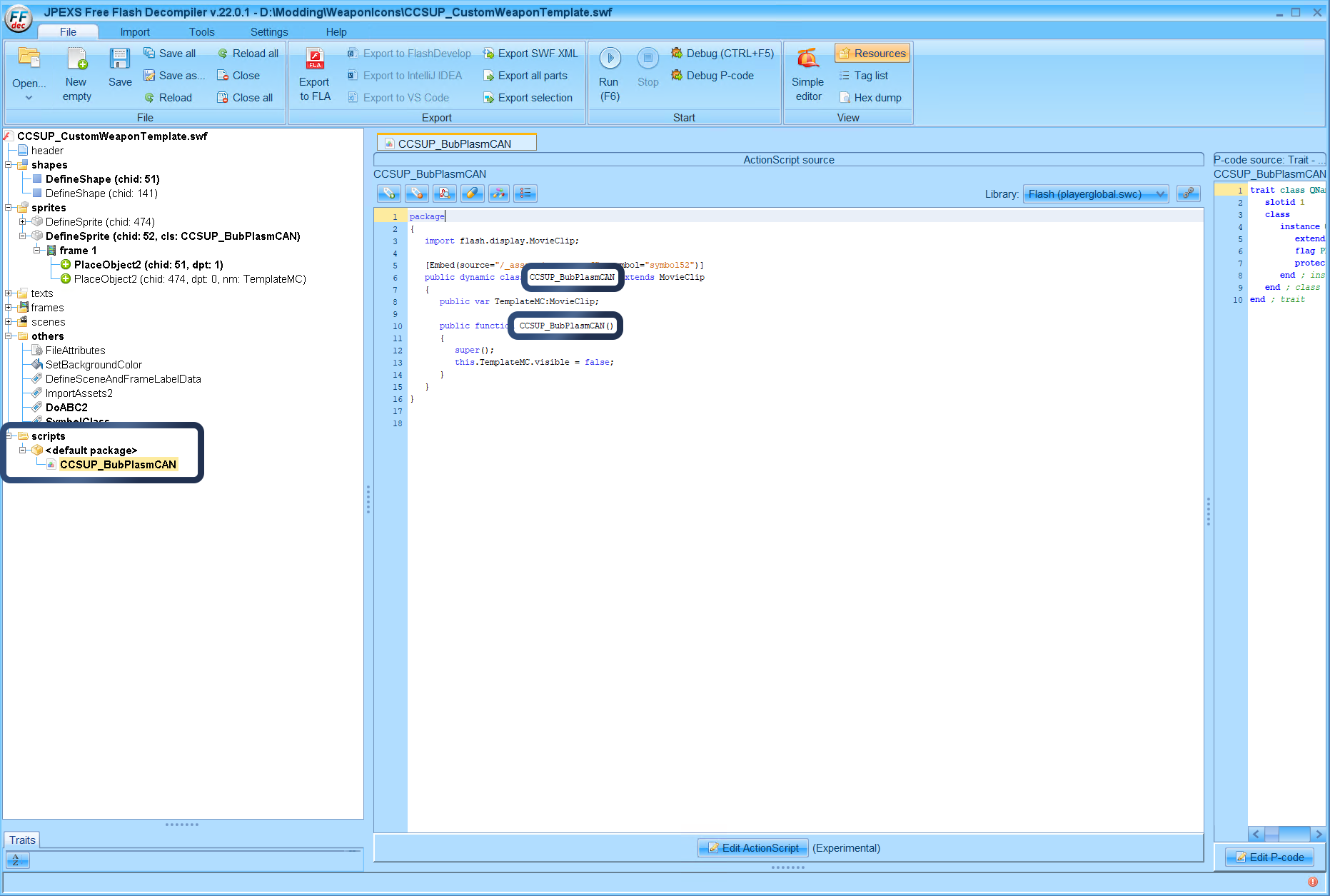 After clicking Save you can see the names have changed in the file and there are unsaved changes for the script
