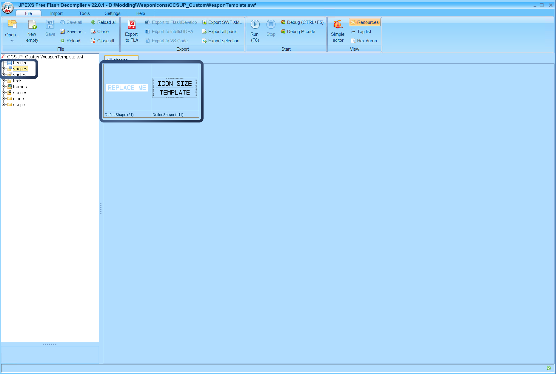 When it loads the first thing you are going to do is click on Shapes